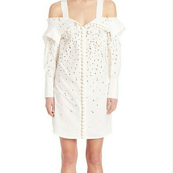 Proenza Schouler Dresses & Skirts - 🎉HP!🎉Off the Shoulder Eyelet Dress